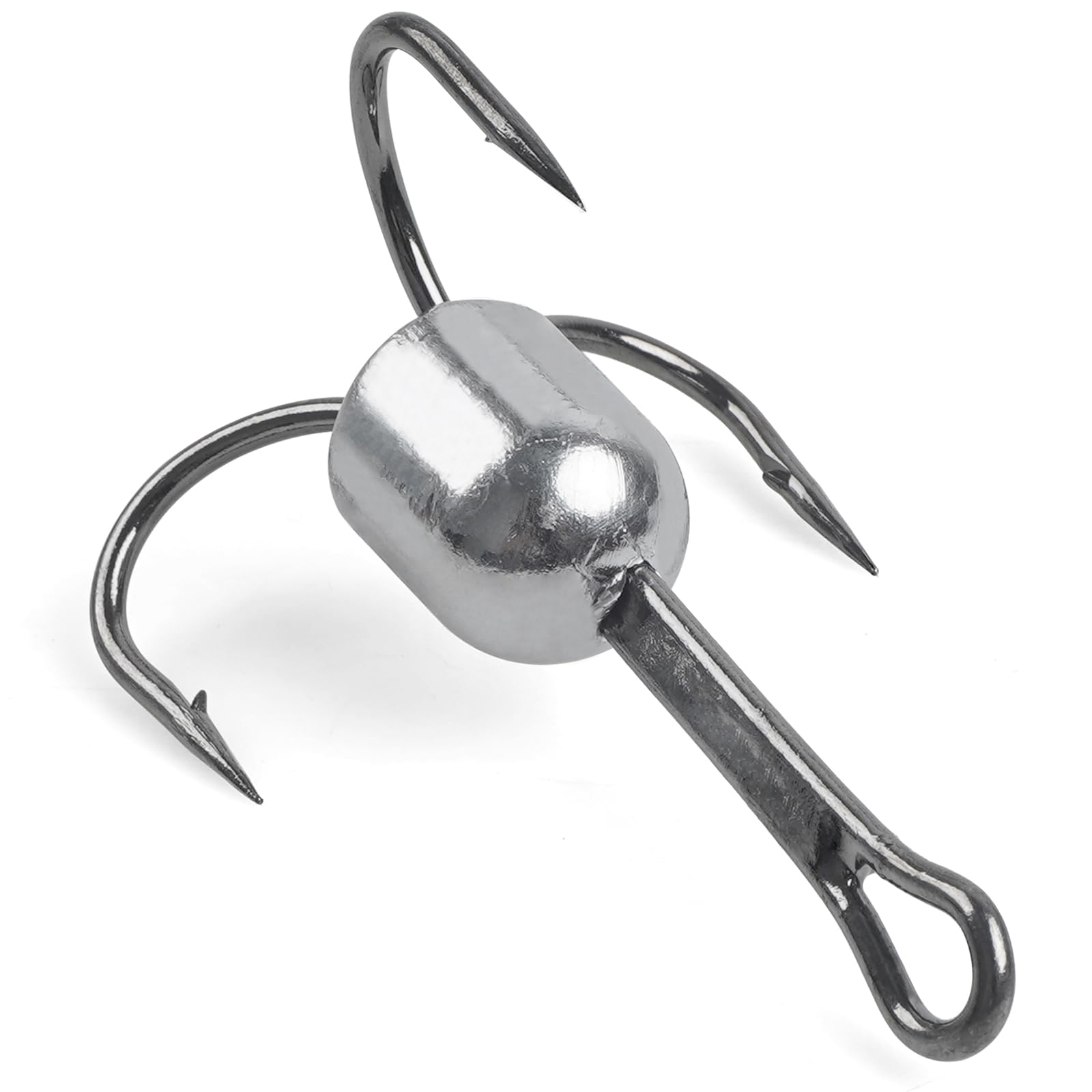 Snagging Hooks Weighted Treble Hooks, 4pcs/8pcs Strong Large Weighted Treble Fishing Hooks Bunker Snagging Hook for Trout Salmon Bait Fish 5/0 6/0 8/0 10/0