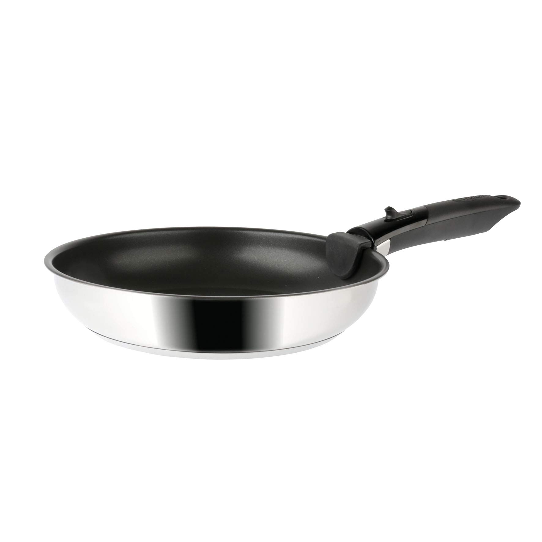 Sitram 713517 Arpee - Juego de 5 sartenes (acero inoxidable, 2 sartenes Ø24-28 revestidas, 2 cacerolas de 16-18 cm de diámetro, 1 mango extraíble)