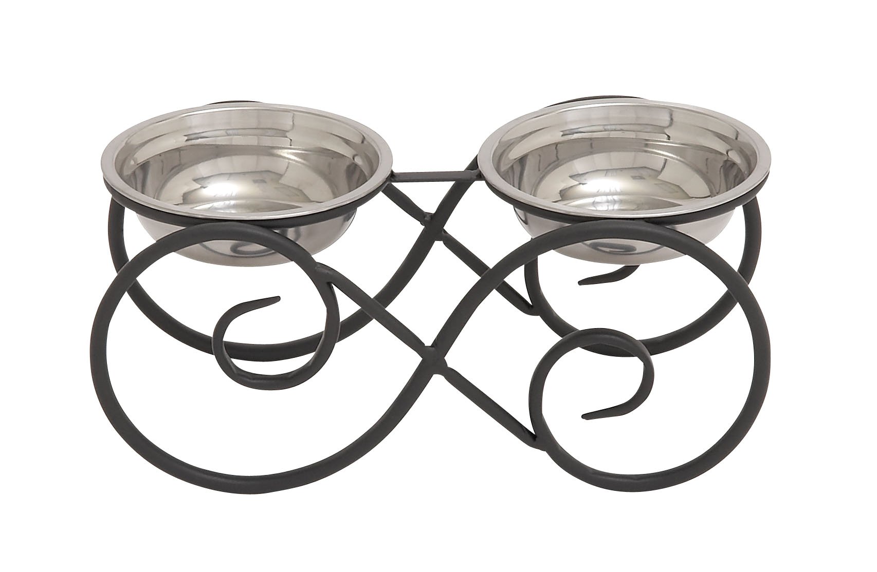 Deco 79 Comedero de Metal para Mascotas, 14 x 7 Pulgadas