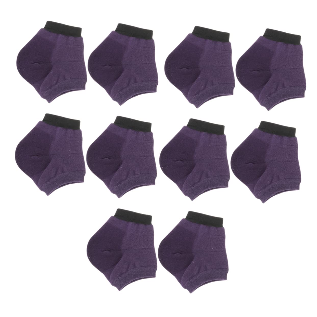 WOFASHPURET 5 Pairs Moisturizing Socks for Dry Skin Gel Heel Sleeves for Toeless Women