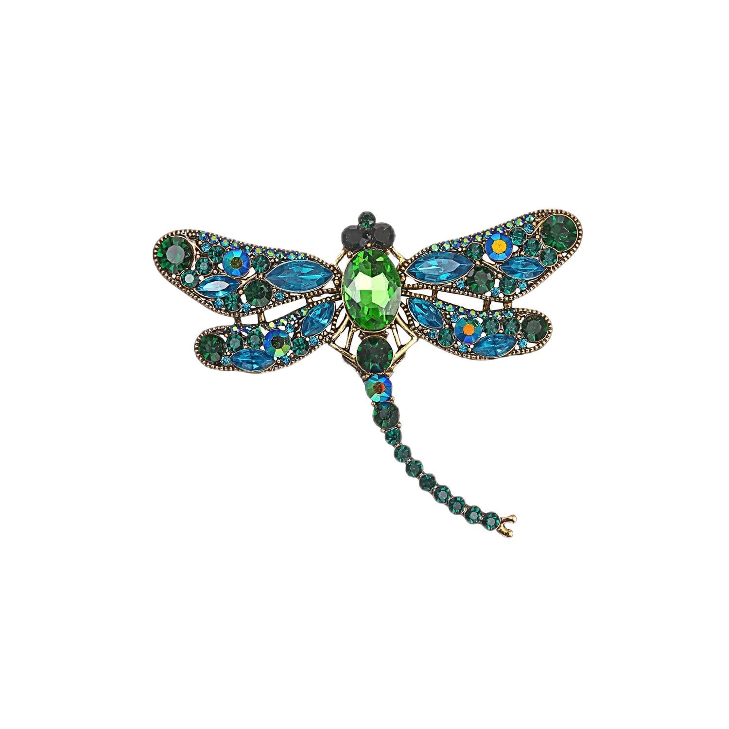 Acrílico Transparente Diamante de imitación Dragonfly Broches para Mujeres Insecto libélula Abrigo Solapa alfileres joyería
