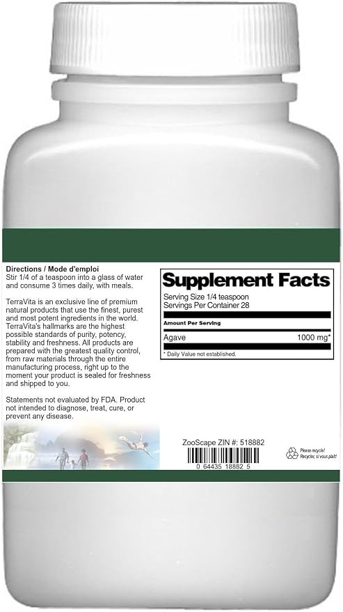 Agave en polvo 1 oz miniatura 3