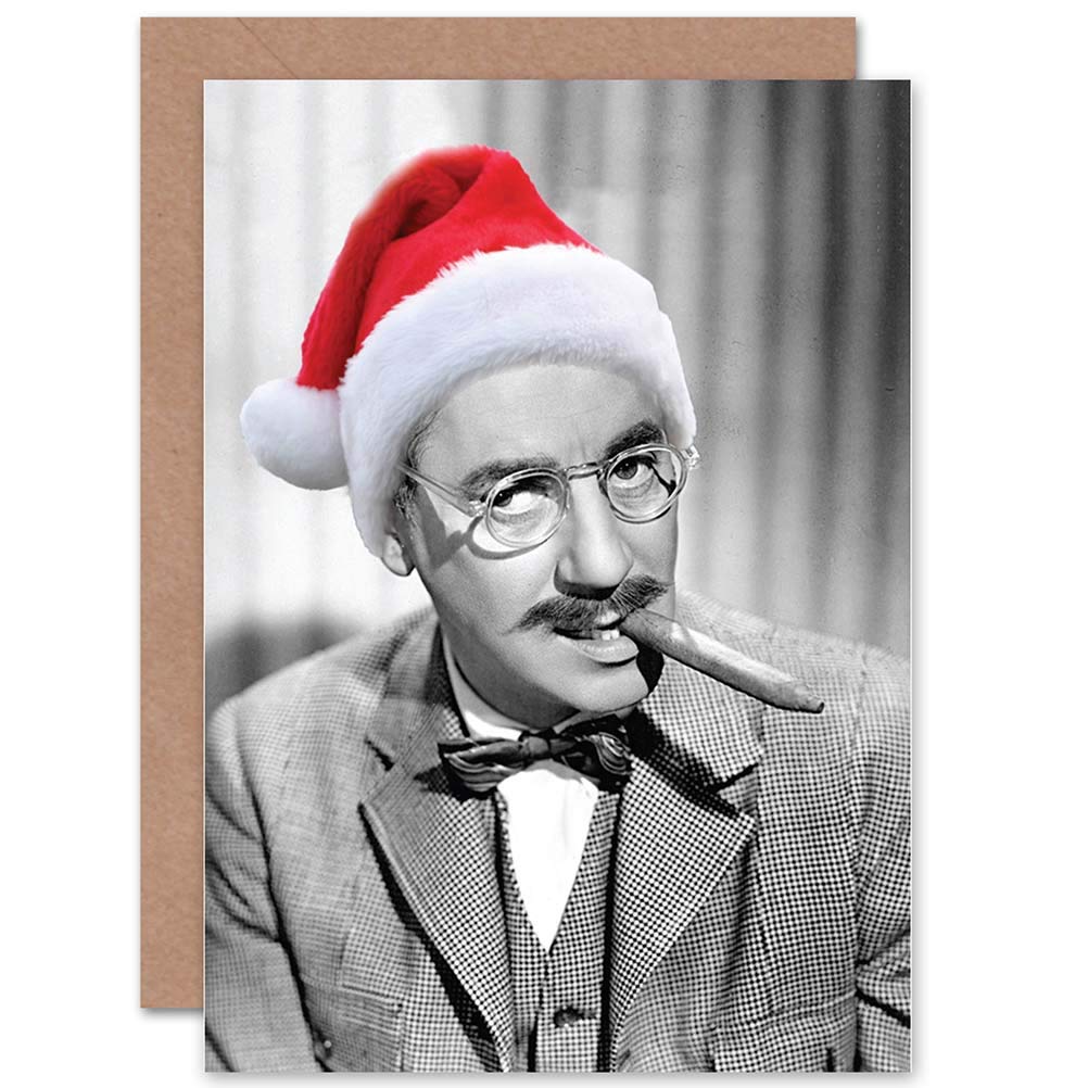 Wee Blue Coo CARD MERRY CHRISTMAS XMAS SANTA MARX SMOKES CIGARS GIFT