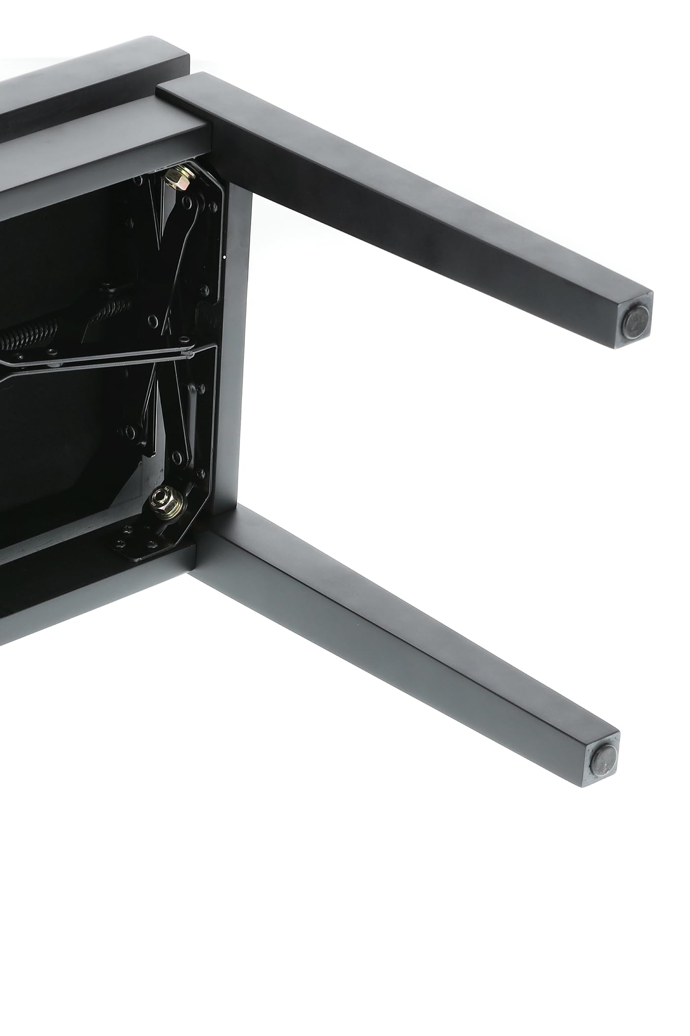 GEWA Piano Bench Deluxe Vinilo - Negro Mate - Madera Maciza - Funda de Asiento de Vinilo - Asiento 52x30cm - Altura Regulable - Fijación de Alta Resistencia - Carga de Rotura 2t