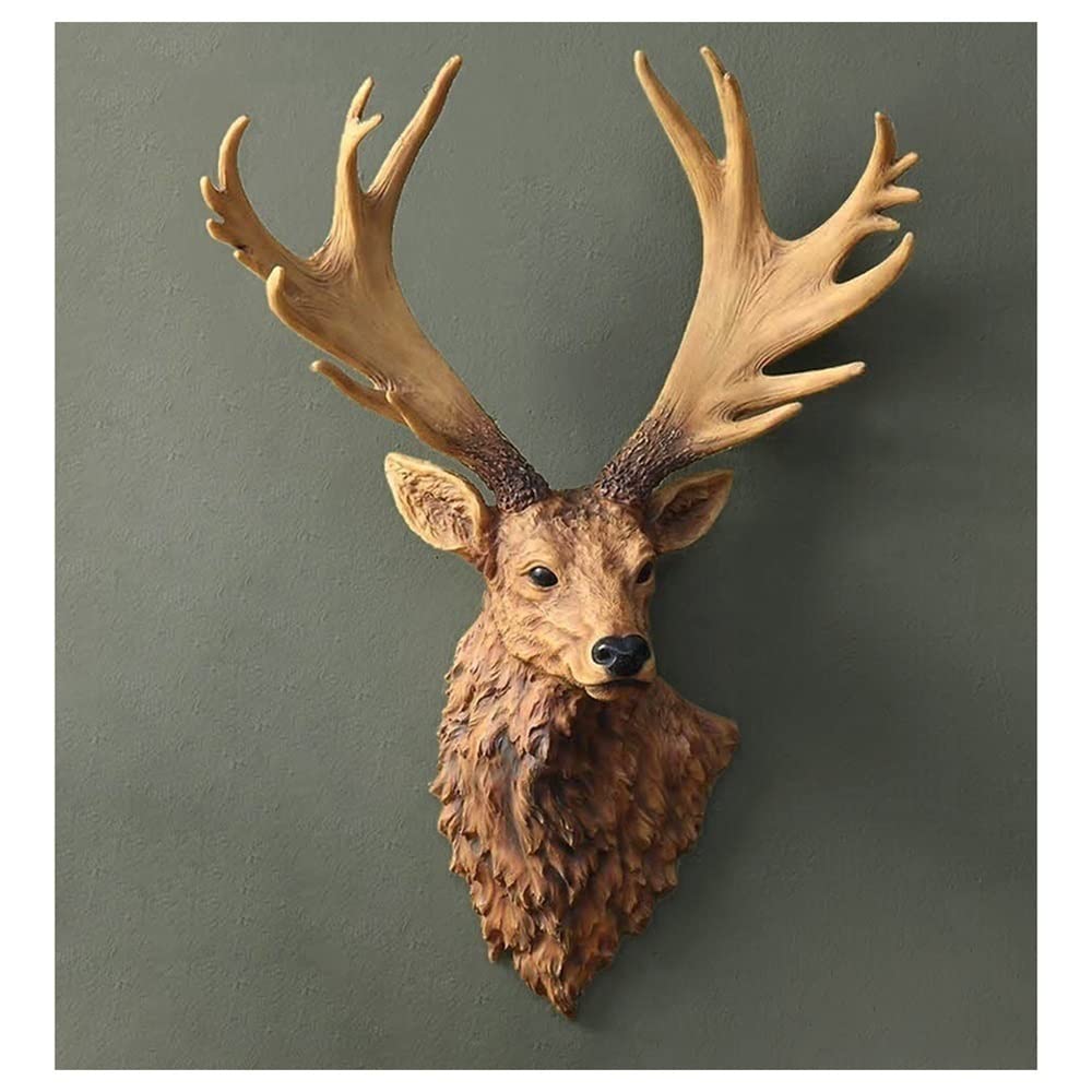 Resin Deer Head Wall Decor - 52x78cm/20.5x30.7in Faux Taxidermy
