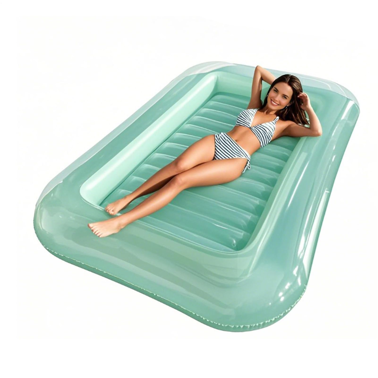 Flotador Tumbona de la Piscina Hinchable Colchoneta Flotante Hinchable Para | Tumbona Ligera para la Piscina Para La Playa El Lago El Río Jardín Camping Patio Y Las Vacaciones