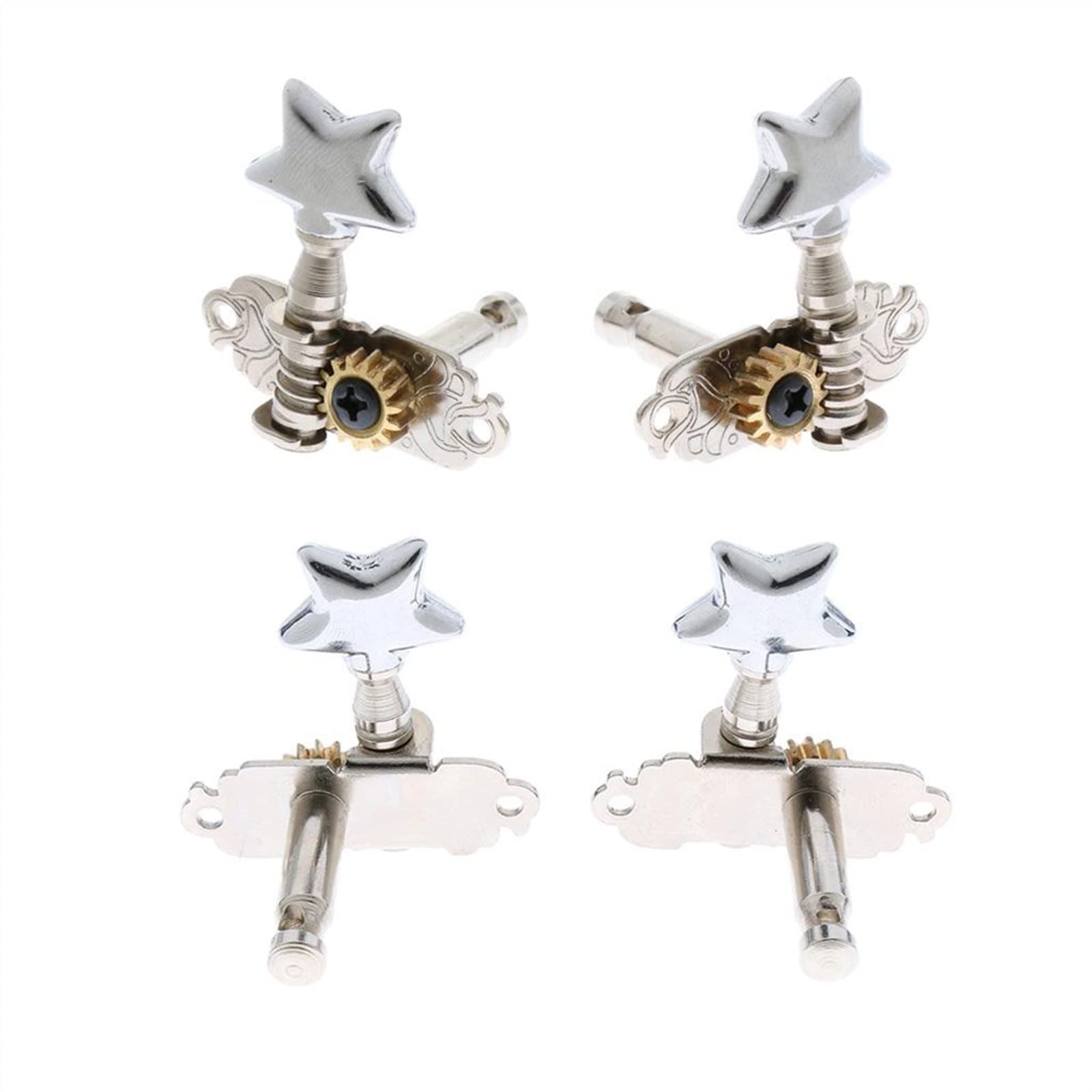 Tuner Mechaniken Knöpfe 4pcs Gitarren-Tuning-Pegs Keys Maschinenkopf Für 4-Saite-Gitarre