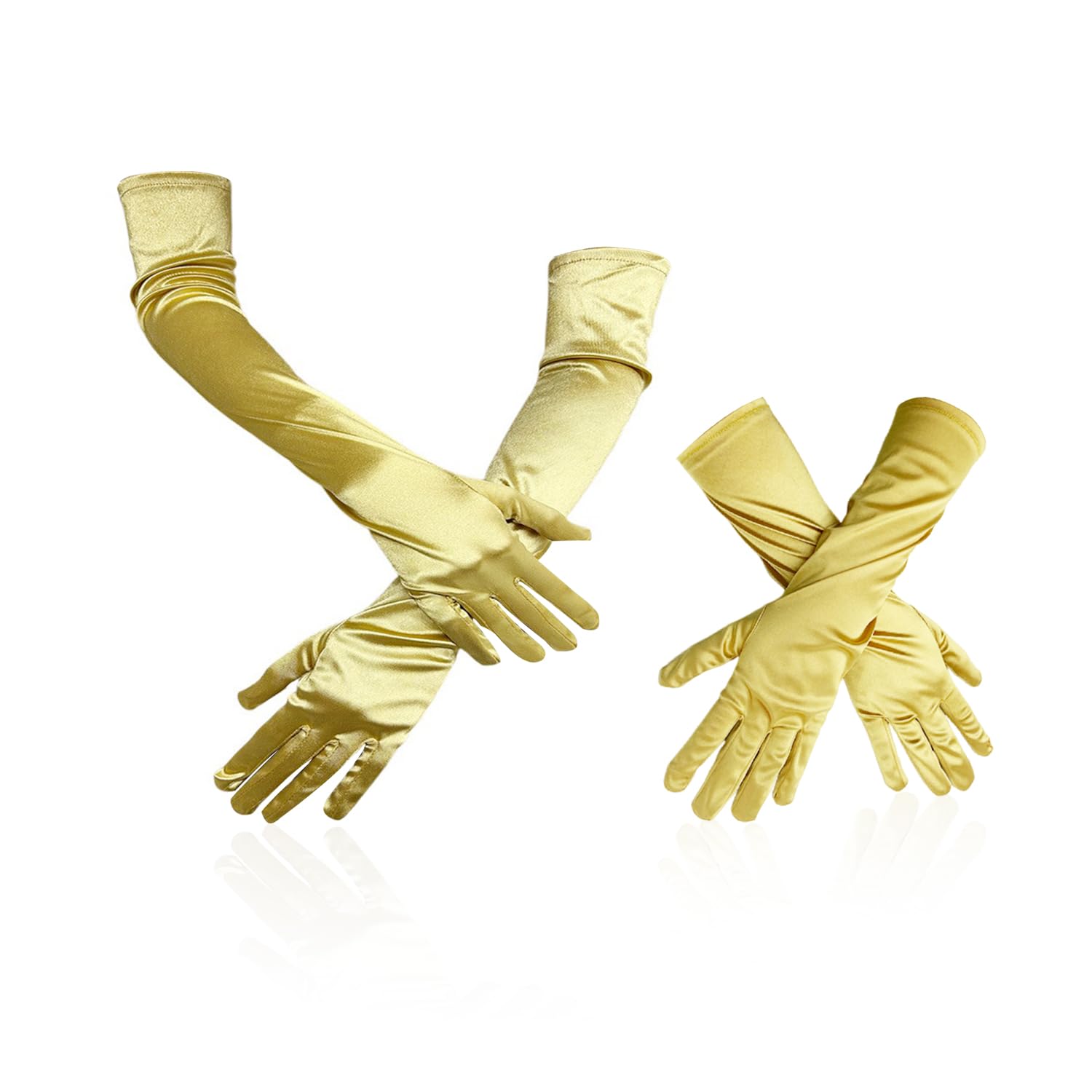 LSYYSL 2 works Of Prom Gloves, Satin Gloves, Vintage Gloves, Dress Gloves, Elastic Gloves, Costume Accessories
