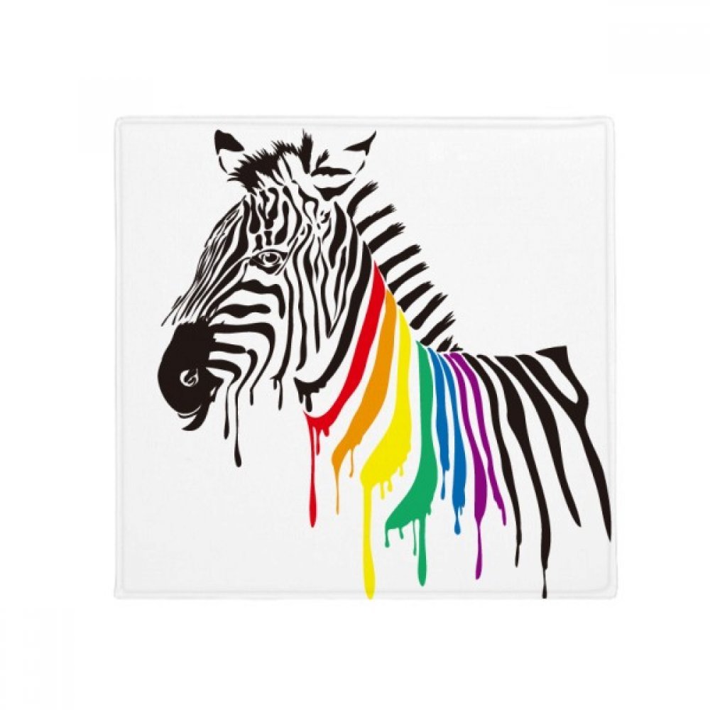 Tapis pet mat zèbre LGBT arc-en-ciel 80cm antidérapant lavable pour la maison