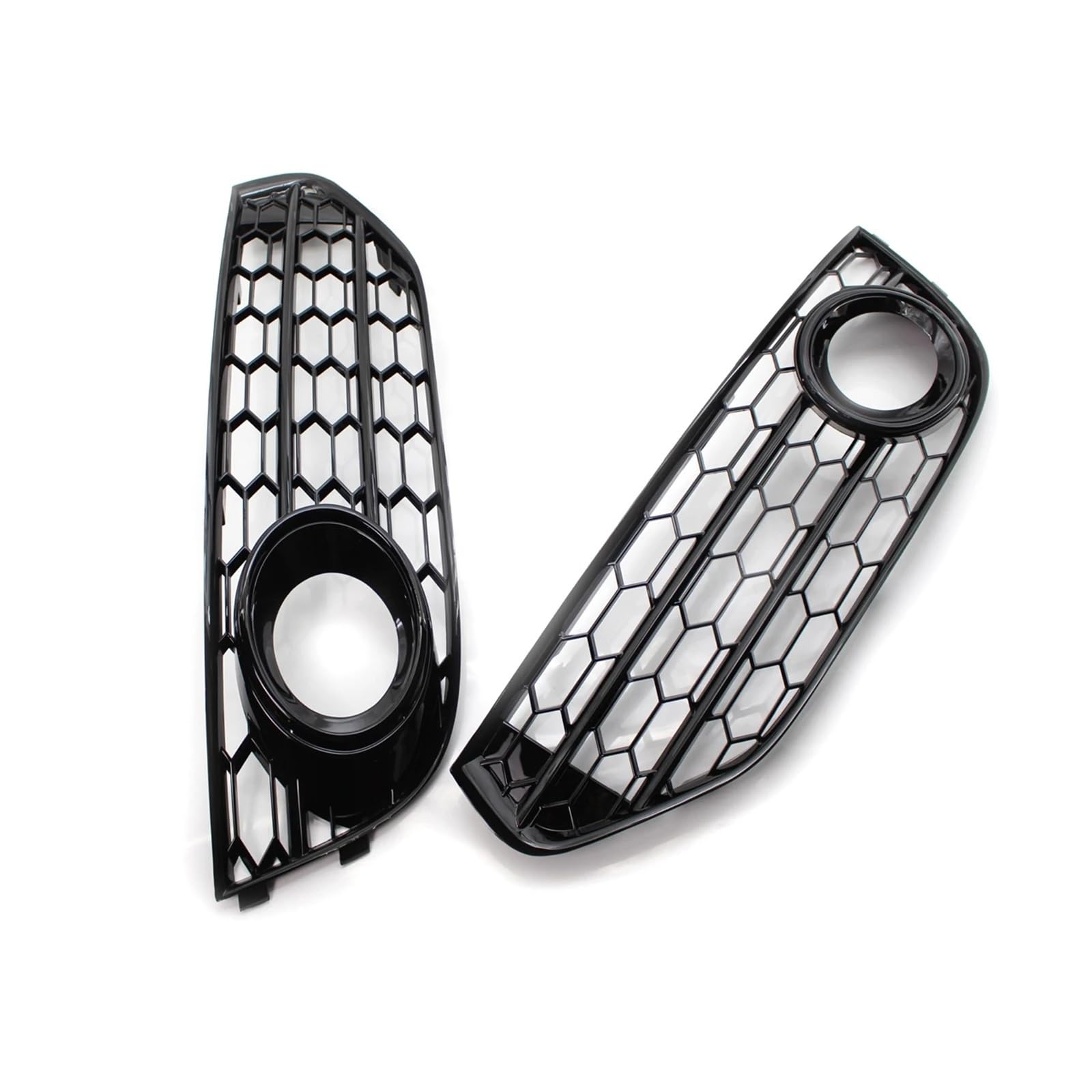 Fit For A-u-d-i A4 B8 B8.5 Allroad Quattro Wagon Fog Lamp Style Car Front Bumper Lower Grille Fog Light Grill(Chrome)
