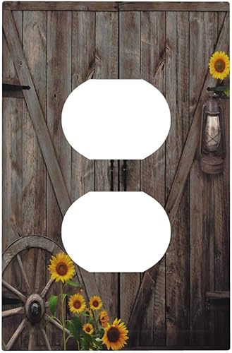 Miniatura 18 de Cubierta de interruptor de luz de 3 cuadrillas con diseño de flores azules púrpuras, cubierta de placa de pared de triple palanca, arbustos florales