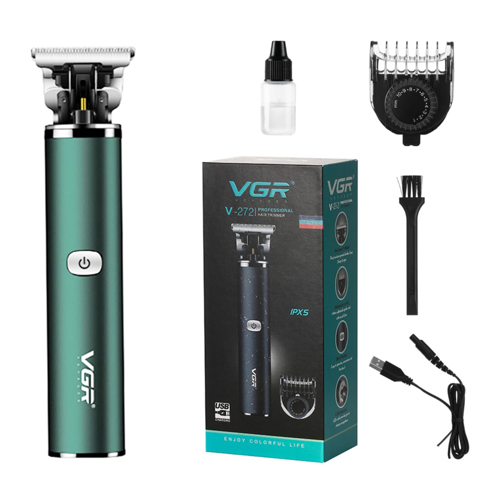 See full amazon price history chart for VGR V-272 Professional IPX5 Waterproof Hair Clipper Trimmer for Men, Runtime 180 min with 20 Length Settings (Green) VGR V-272 Professional IPX5 Waterproof Hair Clipper Trimmer for Men, Runtime 180 min with 20 Length Settings (Green) (B09Z6WJ51J) Amazon Price History, Amazon Price Tracker