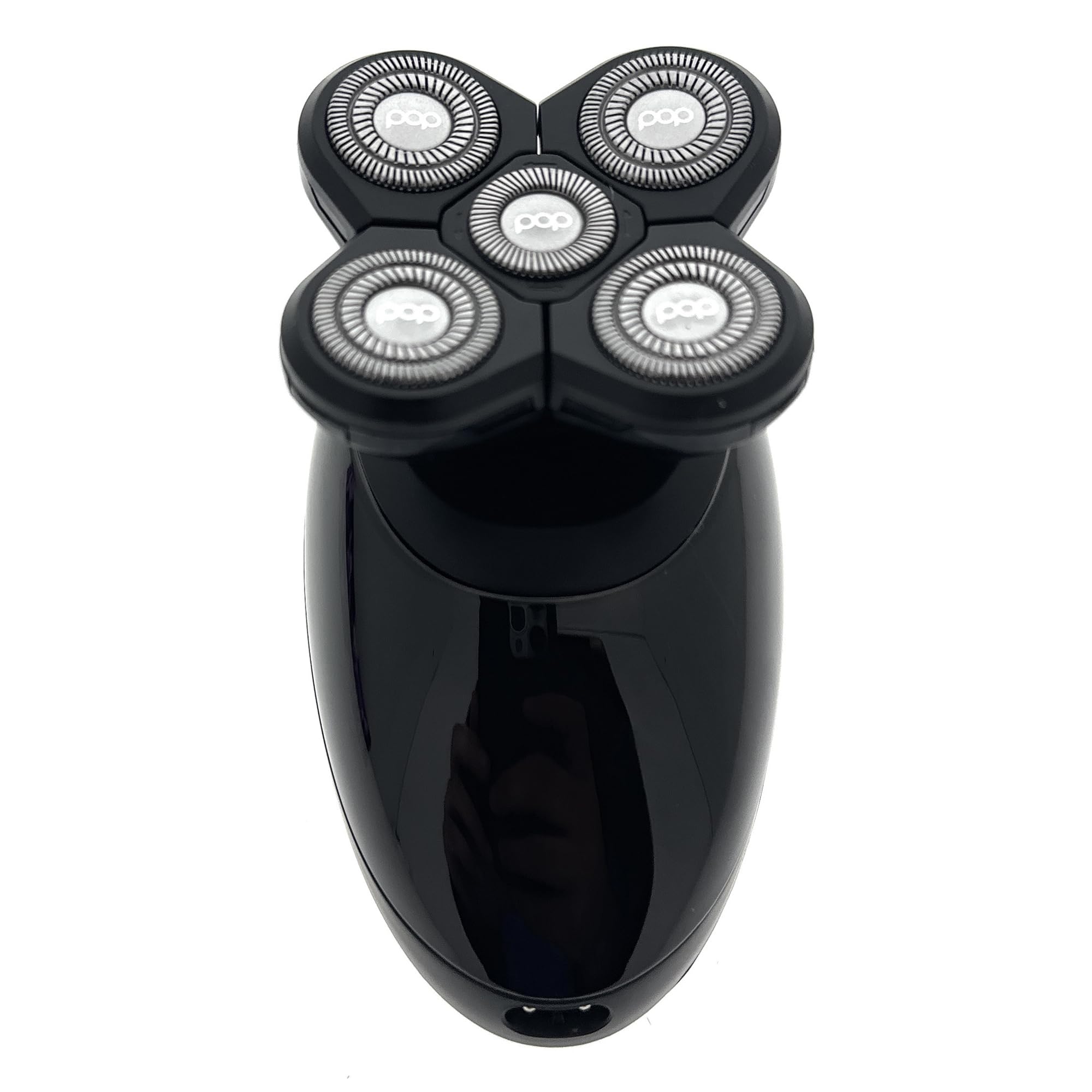 Pop Sonic 5-Head Electric Shaver Kit - Unisex Black Shaver for Face Head Body - Smooth Waterproof USB