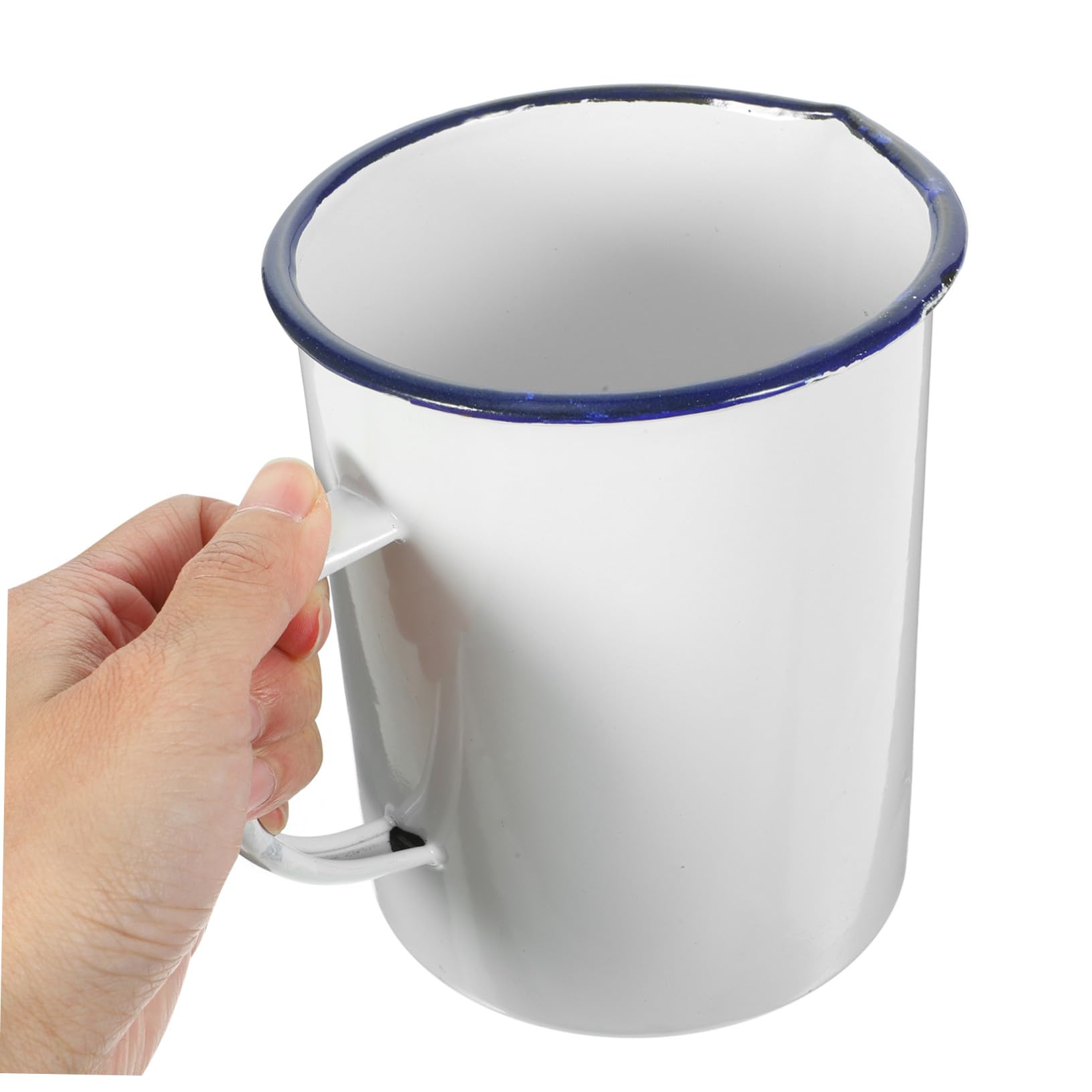 Cabilock Taza Medidora de Esmalte Estilo Retro Vintage Portátil para Café y Leche para Cocina y Desayuno