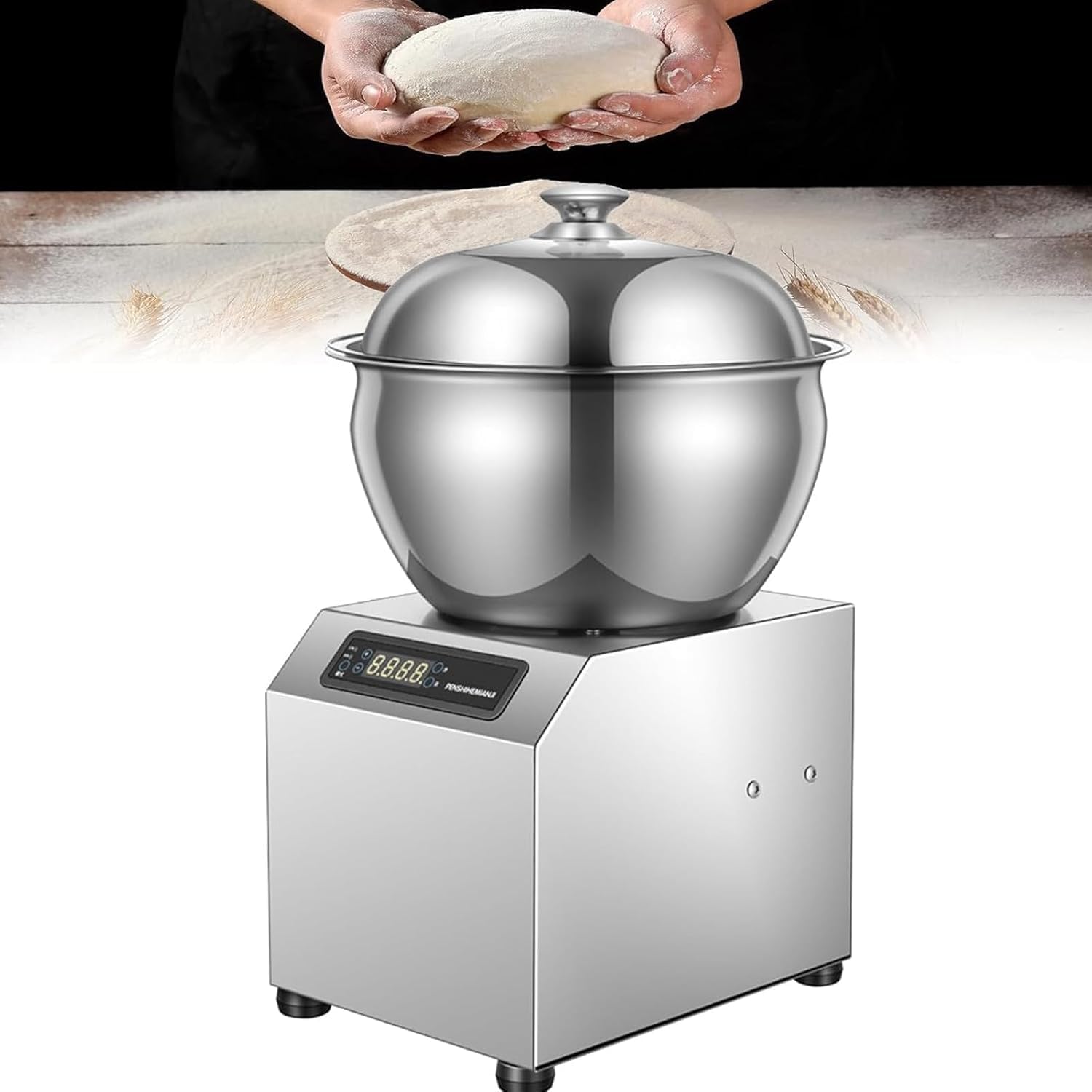 Impastatrice Professionale da 1800 W - Impastatrice a Spirale Professionale con Vasca Rimovibile, Doppia Rotazione E Timer per Panetteria, Pizzeria E Ristorante