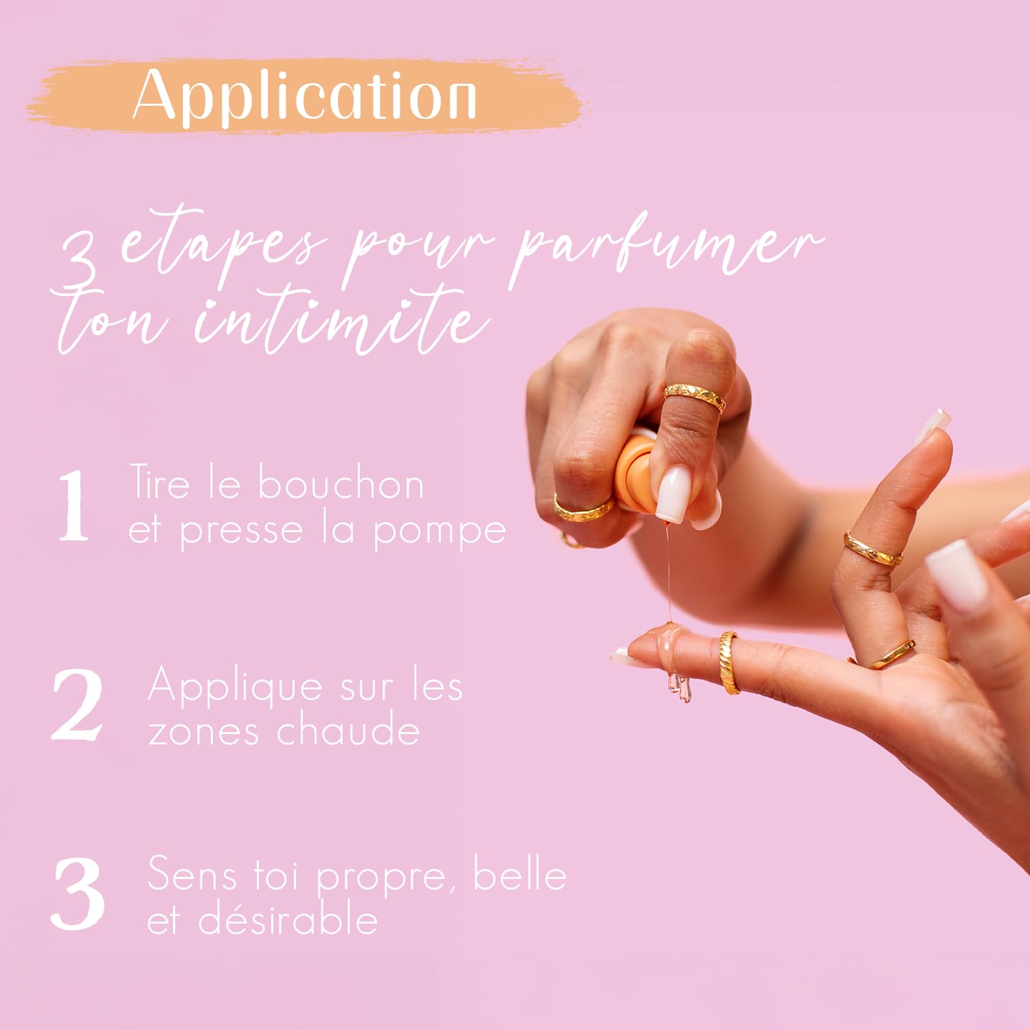MUSC INTIME - Gel Parfumant - Amber Flower - La Précieuse - Soin Femme - Neutralise Les Odeurs Les Plus Intimes – Parfume Durablement la Peau - Tenue 48h - Flacon Pompe - 30ml