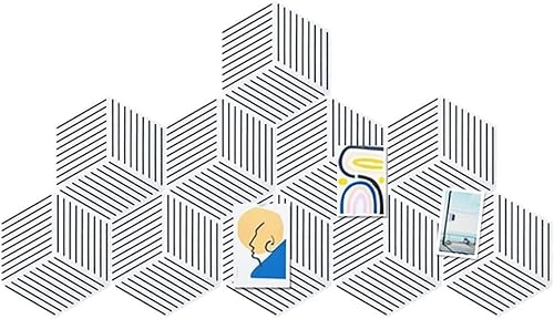 NHJSDLLMNZ Tablón de anuncios para dormitorios, Tablón de anuncios Hexagonal de Fieltro for decoración de Pared for Colgar Fotos, anuncios de Oficina, Notas Familiares, Patrones de Dibujo