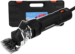1000W Electric Sheep Shears, Professional Heavy Duty Sheep Shearing Machine with 6 Speed, for Sheep Alpacas Llamas and Large Thick Coat Animals (Black)