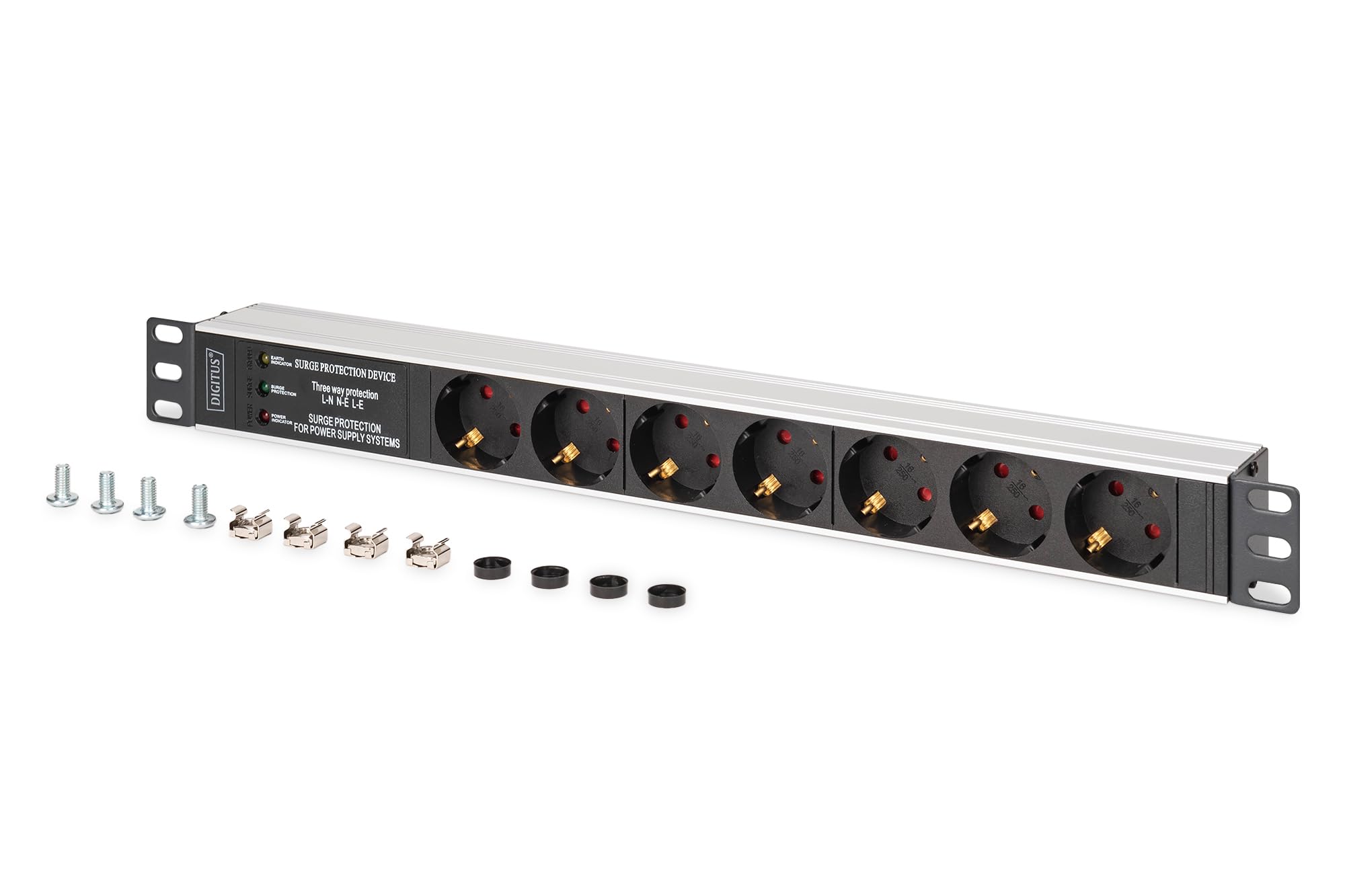 Digitus 1u Alu Pdu Rackmount. 6x Safety Outlet 1x Outlet (dN-95441)