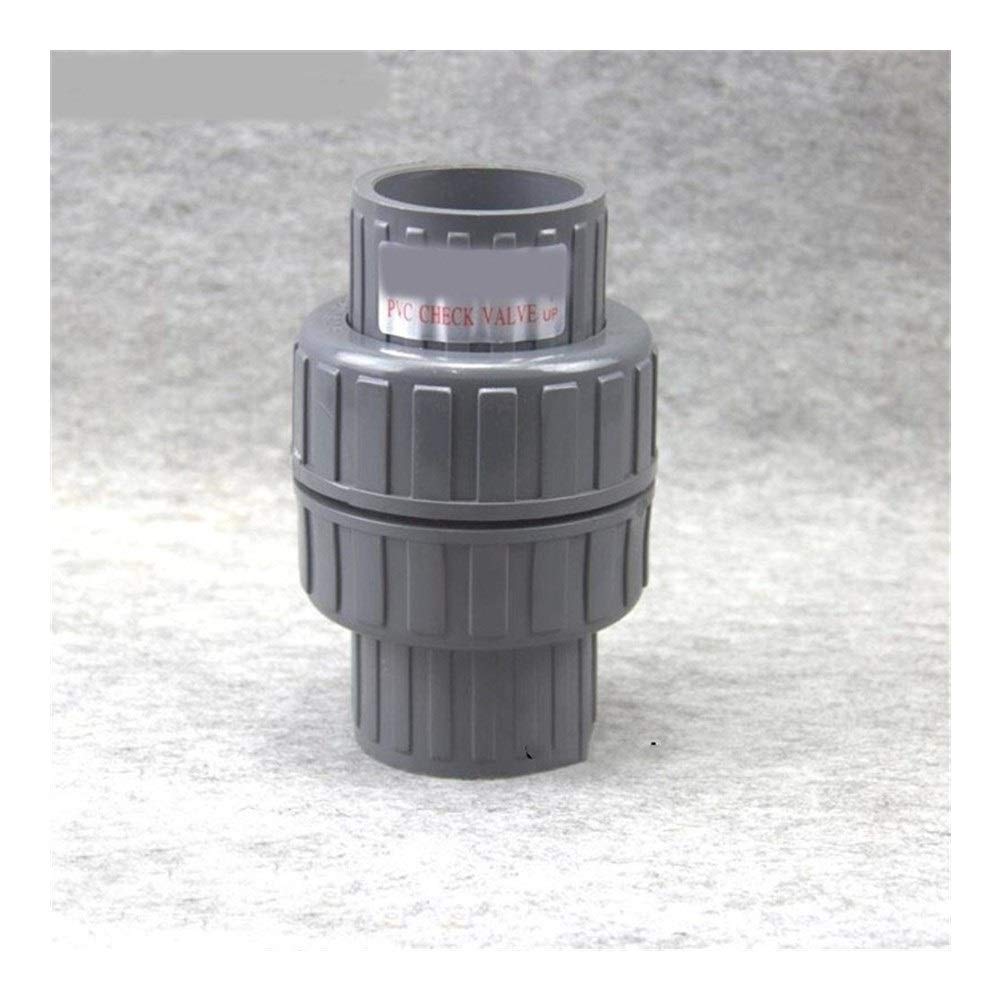 Fhmkjorhp 5V Check Valves 1Pc 32-63Mm Inner Diameter Pvc One Way Non Return Valve Upvc Pipe Fitting For Garden Irrigation Aquarium Fish Tank Aaapter(Inner Dia.63mm)
