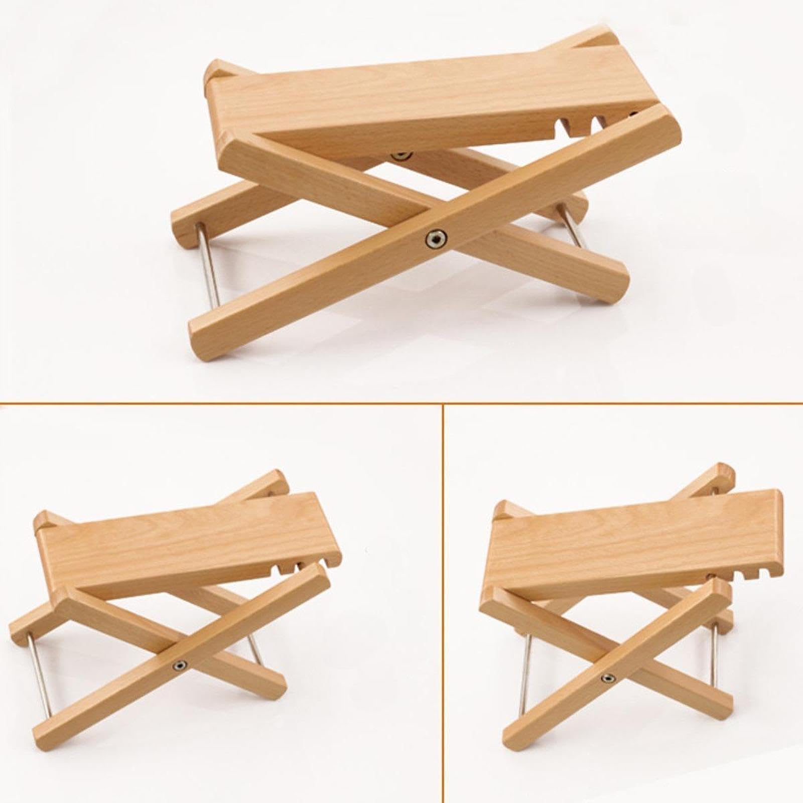 Poggiapiedi per Chitarra, Regolabile in Altezza in 3 Posizioni, Realizzato in Legno, Ideale per Chitarre Classiche.