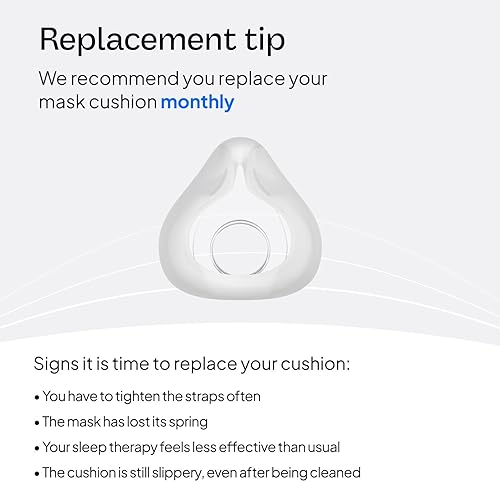 Vista 12 de ResMed Cojín AirFit F20 – Reemplazo de cojín de máscara CPAP de cara completa – Accesorios CPAP – Mediano
