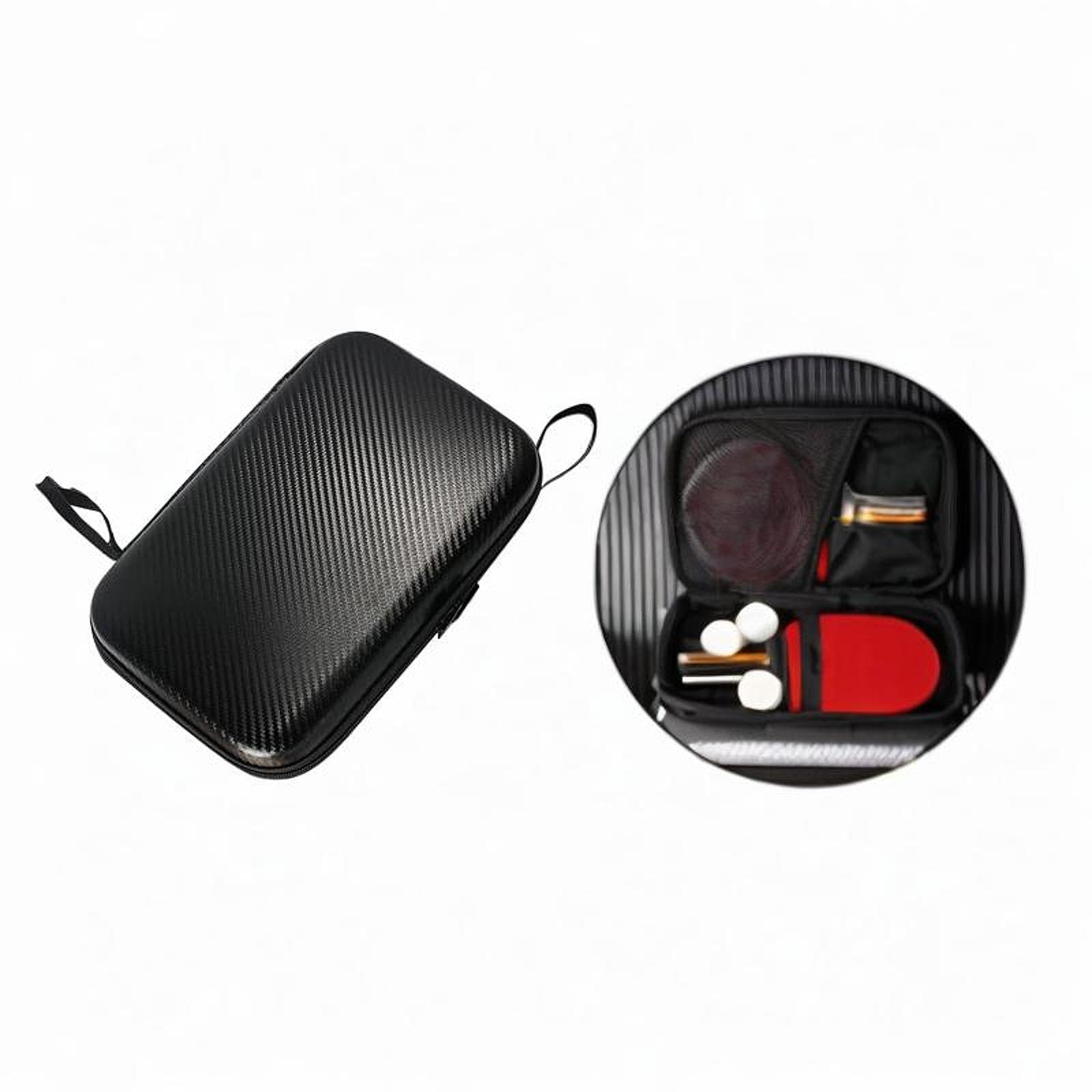 Housse Protection Raquette Tennis Table Sac Palette Ping-Pong Étui EVA Filet Transport Raquette Balles