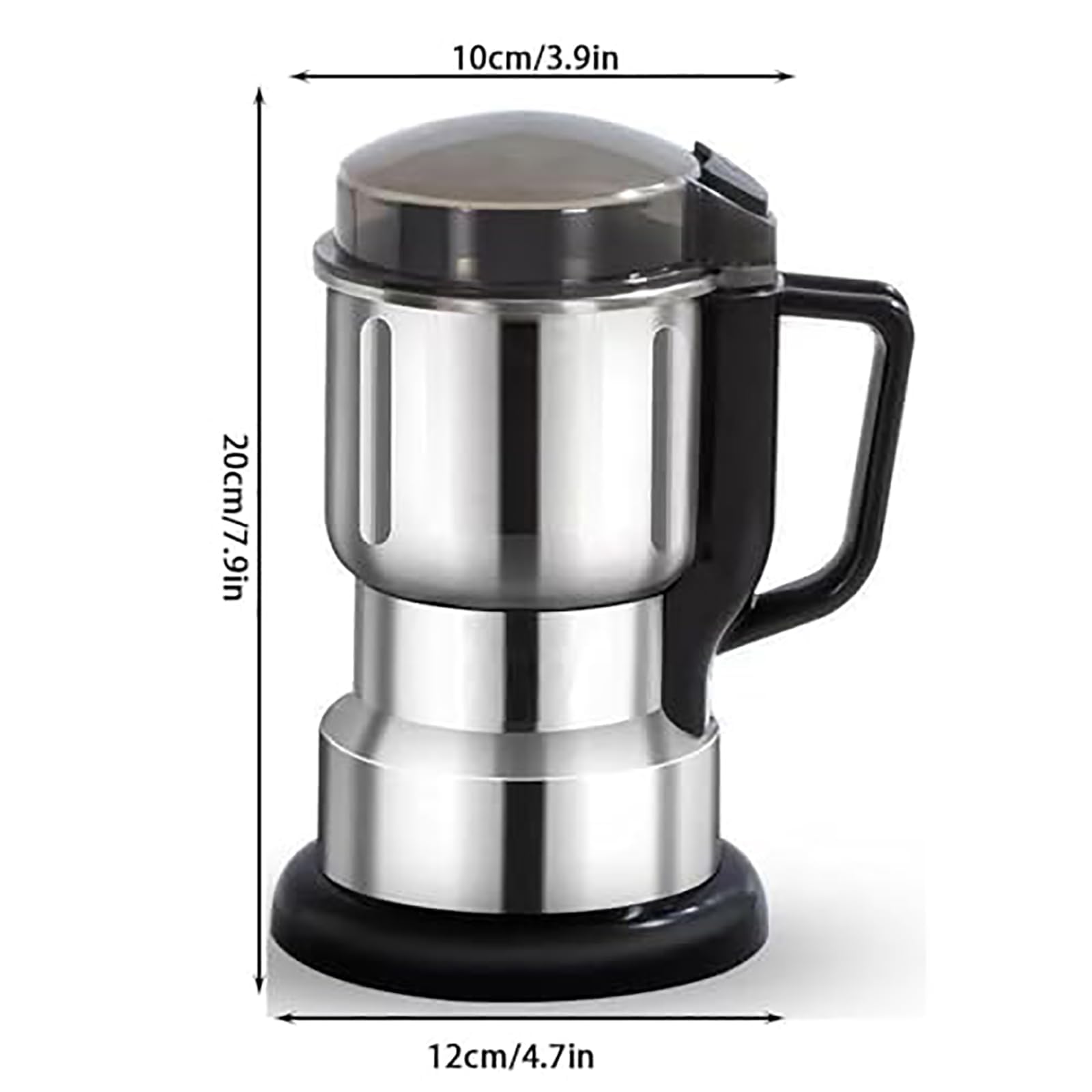 Molinillo de grano eléctrico de 450 g, molino de alta velocidad de 25000 RPM con hoja de acero inoxidable, para moler hierbas secas, especias, granos, maíz, café, pimienta y nueces