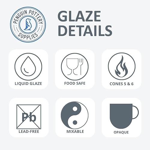 Miniatura 4 de Penguin Pottery - Serie Matte - Ladrillo rojo mate - Esmalte de fuego medio, esmalte de alto fuego, cono 5-6 para arcilla de fuego medio, arcilla de