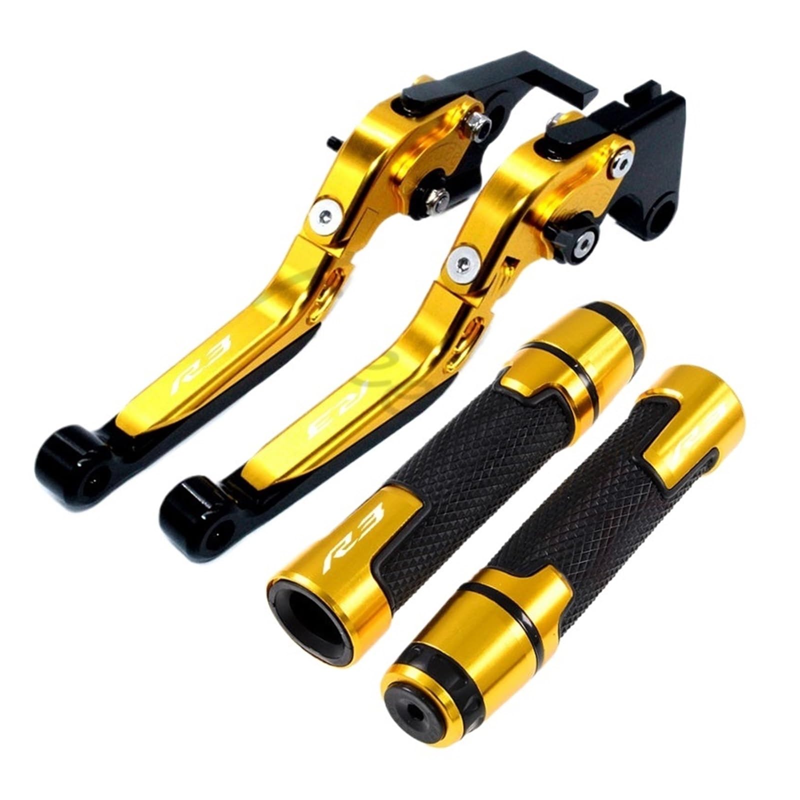 Ktebnwosd Color C Motorcycle Accessories Folding Brake Clutch Levers Handlebar Grips For Yzf R3 Yzfr3 2015-2020 Handle Lever Brake Clutchs Levers