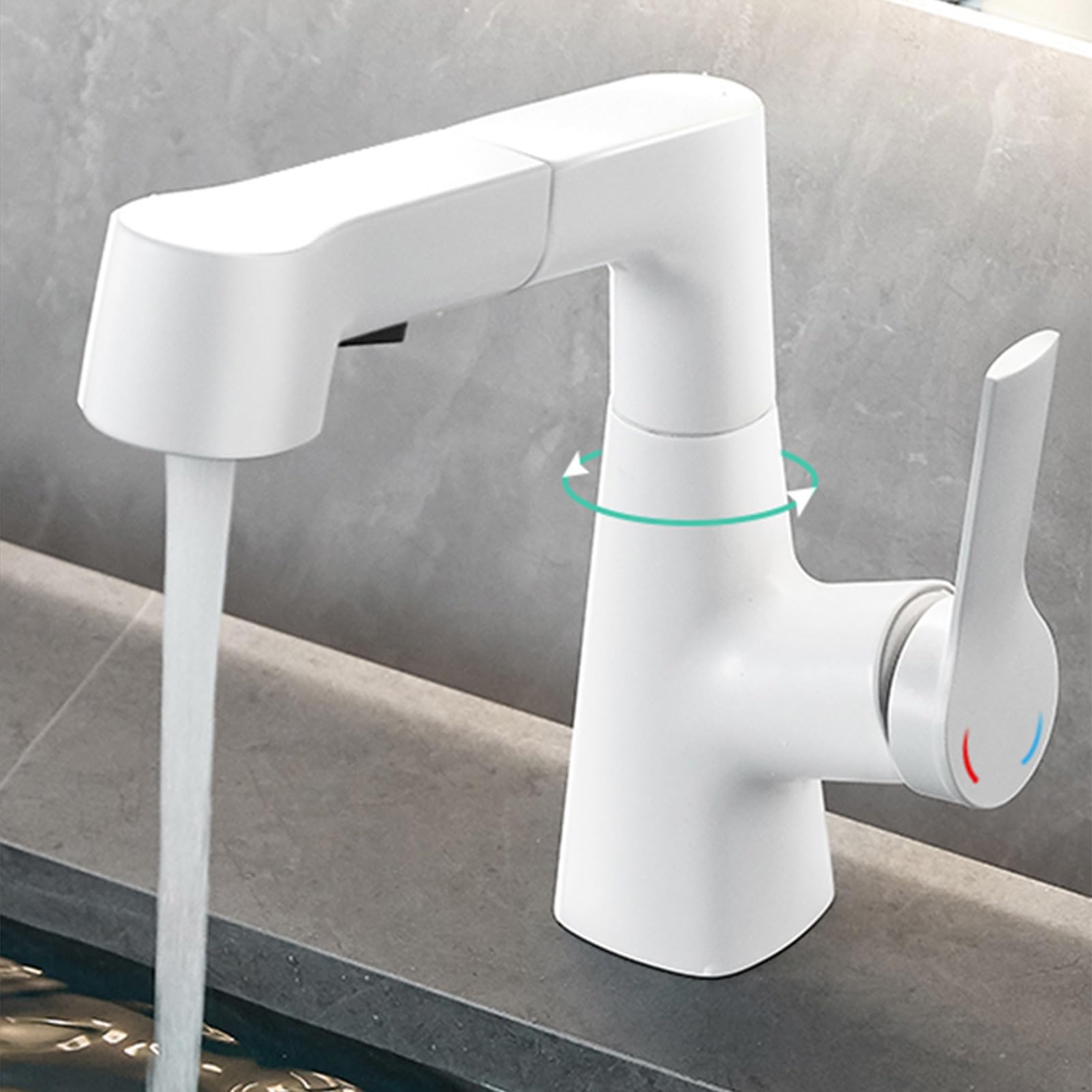 MXXQRHF Kitchen Sink Mixer Tap, Matte Kitchen Faucet Pull Down Commercial Style Pre-Rinse Kitchen Faucets Magnetic Docking Spray Head