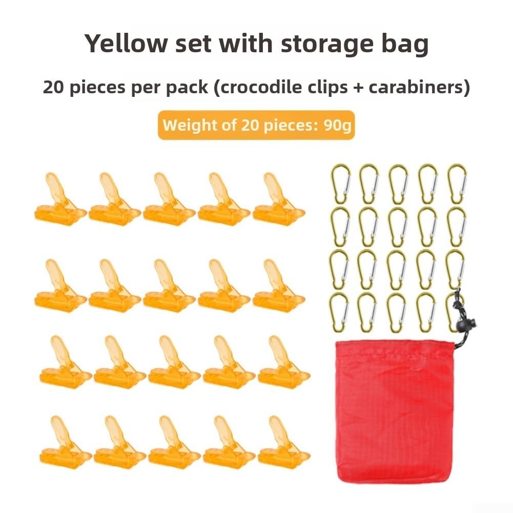 Set 20 Clips Cocodrilo Exterior Ligero para compacto Set 20 Clips