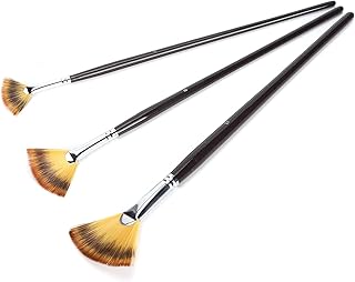 Pincel de desenho, Pincel de pintura em leque de artista Pincéis de pintura em leque Pincel de pintura em aquarela com cabo de madeira para pintura para desenho