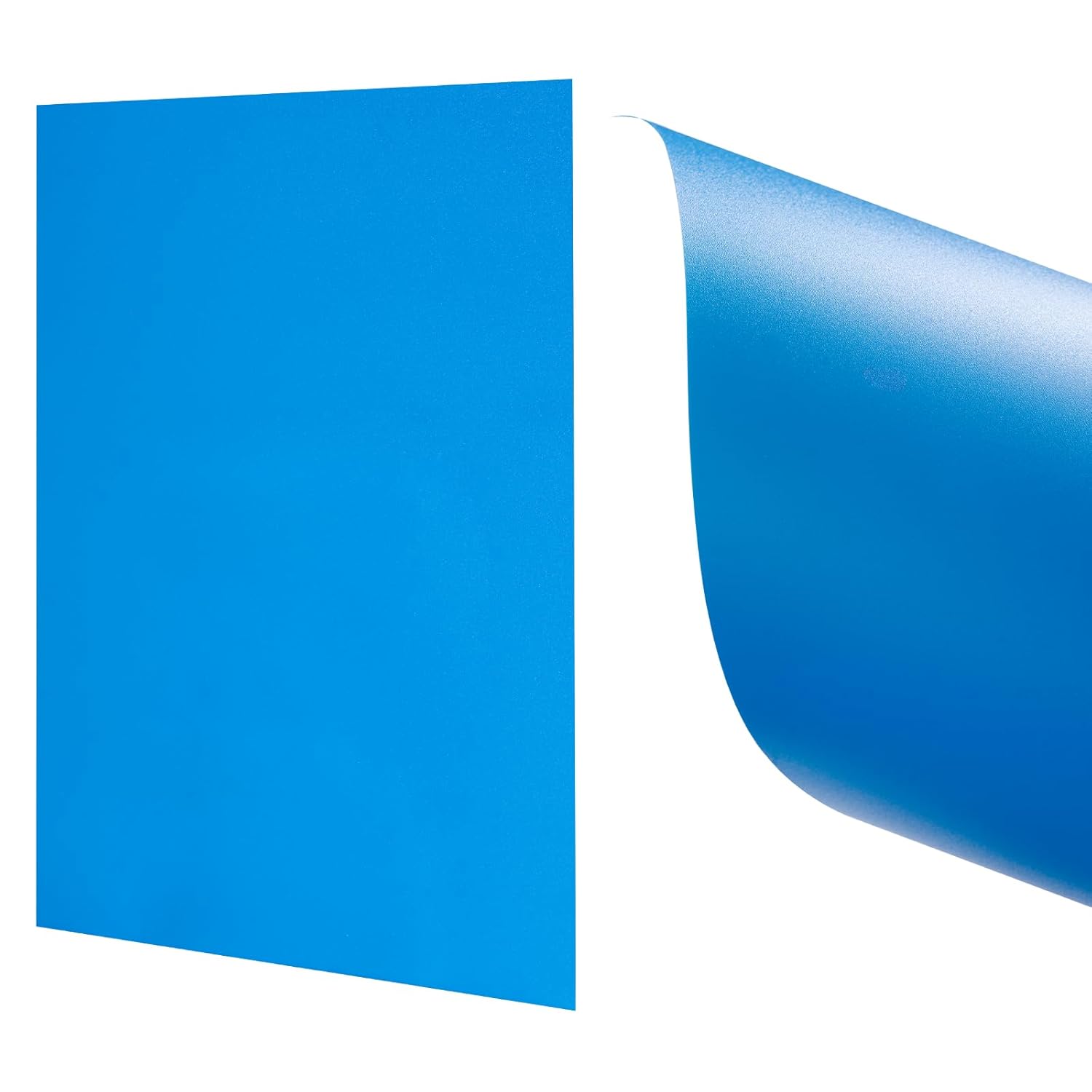 Mooyue 10-Pack A4 Rigid Blue PVC Sheets 0.5mm Thick - Textured Opaque for Crafts, Signage, Displays & Laser Cutting