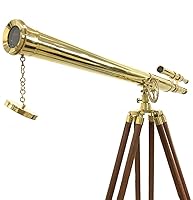 Vista 1 de Telescopio Griffith Astro de latón de pie de 64" - Telescopio de pie para suelo - latón