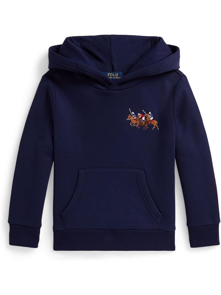 Navy Polo Ralph Lauren Triple-pony Fleece Hoodie (toddler/Little Kid)