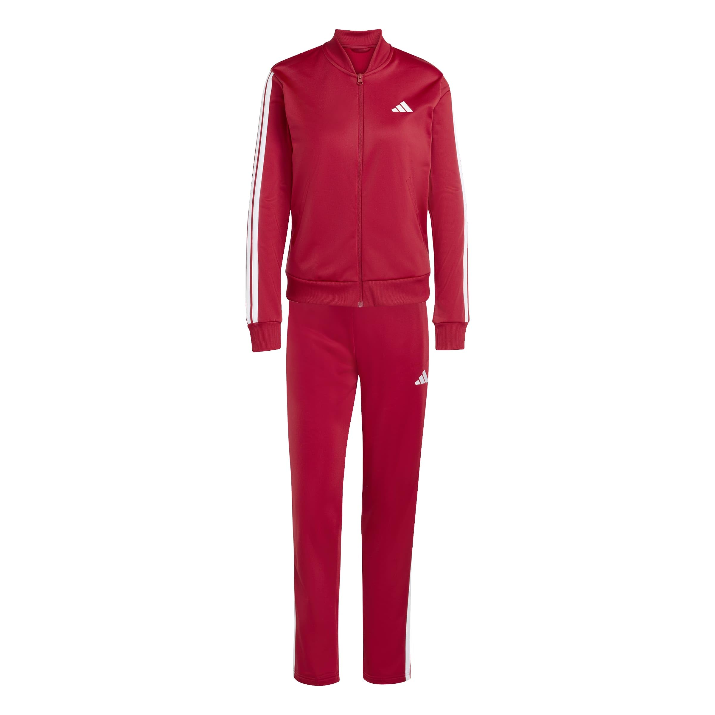 adidas Donna ESSENTIALS 3-​STRIPES TRACKSUIT, active maroon, L