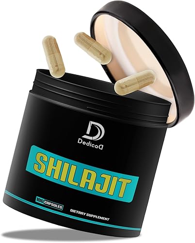 DEDICAD Cápsulas Shilajit de 1000 mg  180 unidades  Suplemento Shilajit para el equilibrio corporal, corazón, cerebro y apoyo a la salud