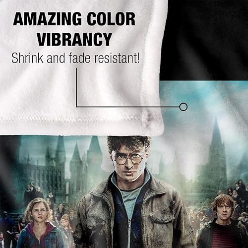 Miniatura 4 de Harry Potter - Póster de las Reliquias de la Muerte Parte 2, manta supersuave de tacto sedoso, 36 x 58 pulgadas