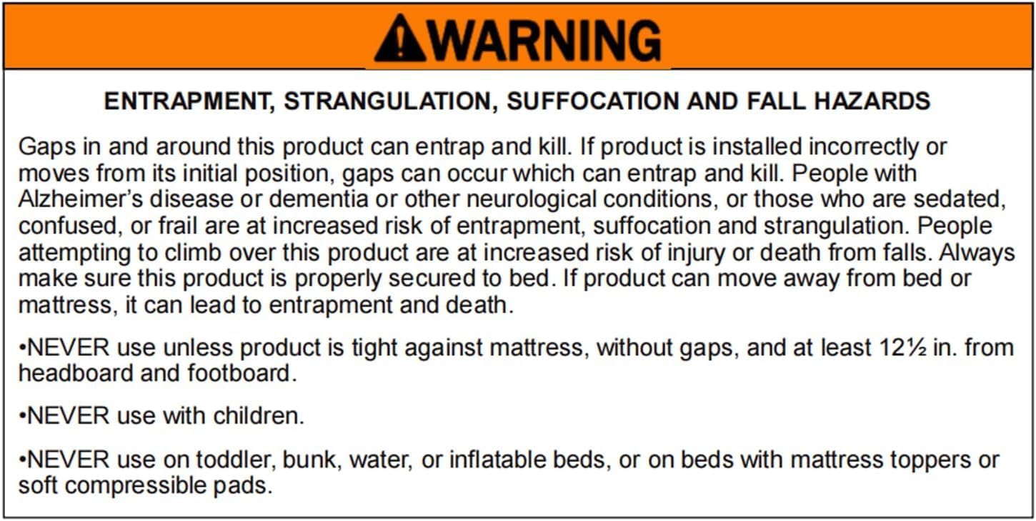 AMOVO Bed Rails for Elderly Adults Safety - Foldable Bed Assist Rails for Seniors Bed Side Grab Bar with Sensor Light, Adjustable Bedside Railing Safety Guard Rail Cane (ASTM F3186–17 Certified)