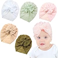 Vista 9 de Newborn Babies Headwrap Hat Infant Toddler Cotton Soft Cute Nursery Beanie Headbands Top Bowknot Cap