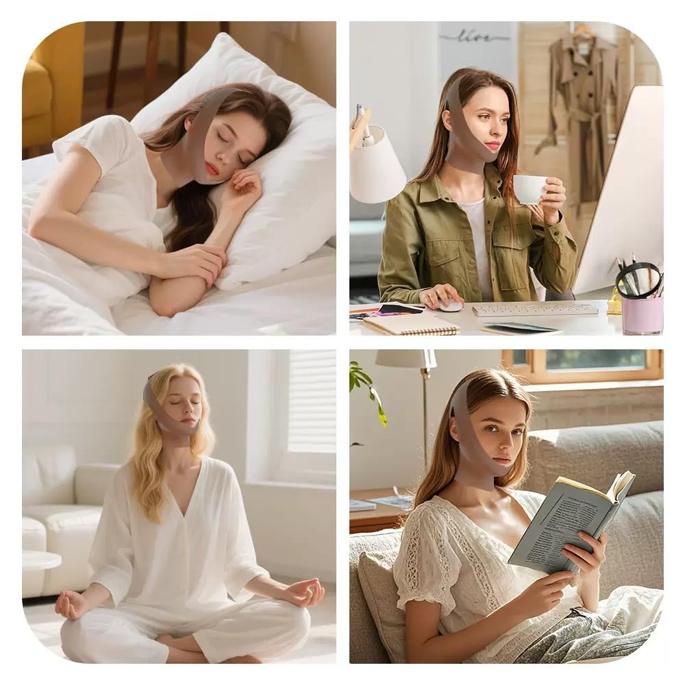 V Line Face Lift Belt Double Chin Remover Jawline Sculptor Sleep Wearable Facial Contouring Anti Sagging for Women