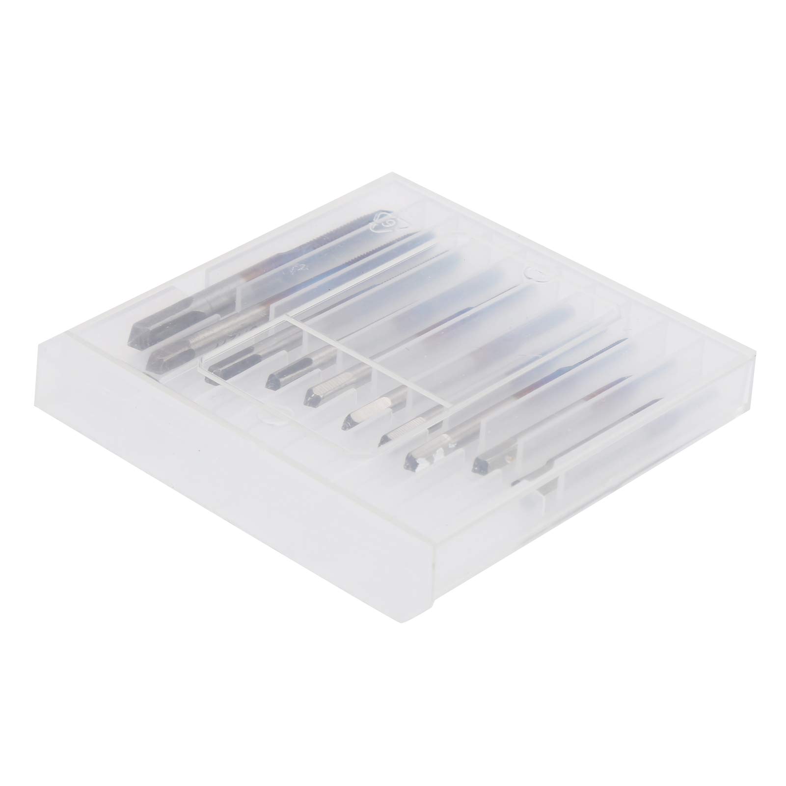 Juego de 10 micro grifos, métrico M1-M3.5 de acero de tungsteno, mini grifos de flauta en espiral, grifo de máquina de rosca gruesa de flauta recta para roscado de relojes y relojes