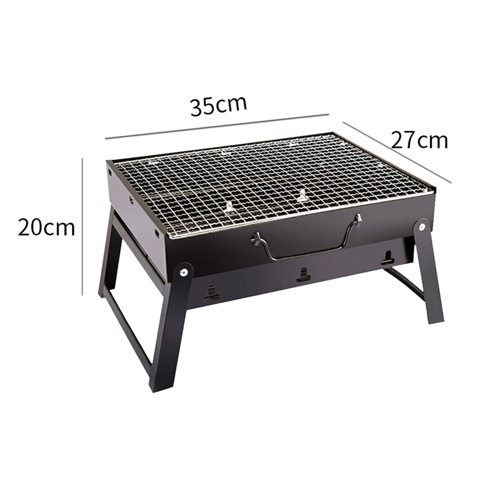 Grill do grillowania, przenośny i składany grill na stół z węglem drzewnym, na zewnątrz, grill, do ogrodu, na taras piknikowy, na kemping, podróże, S