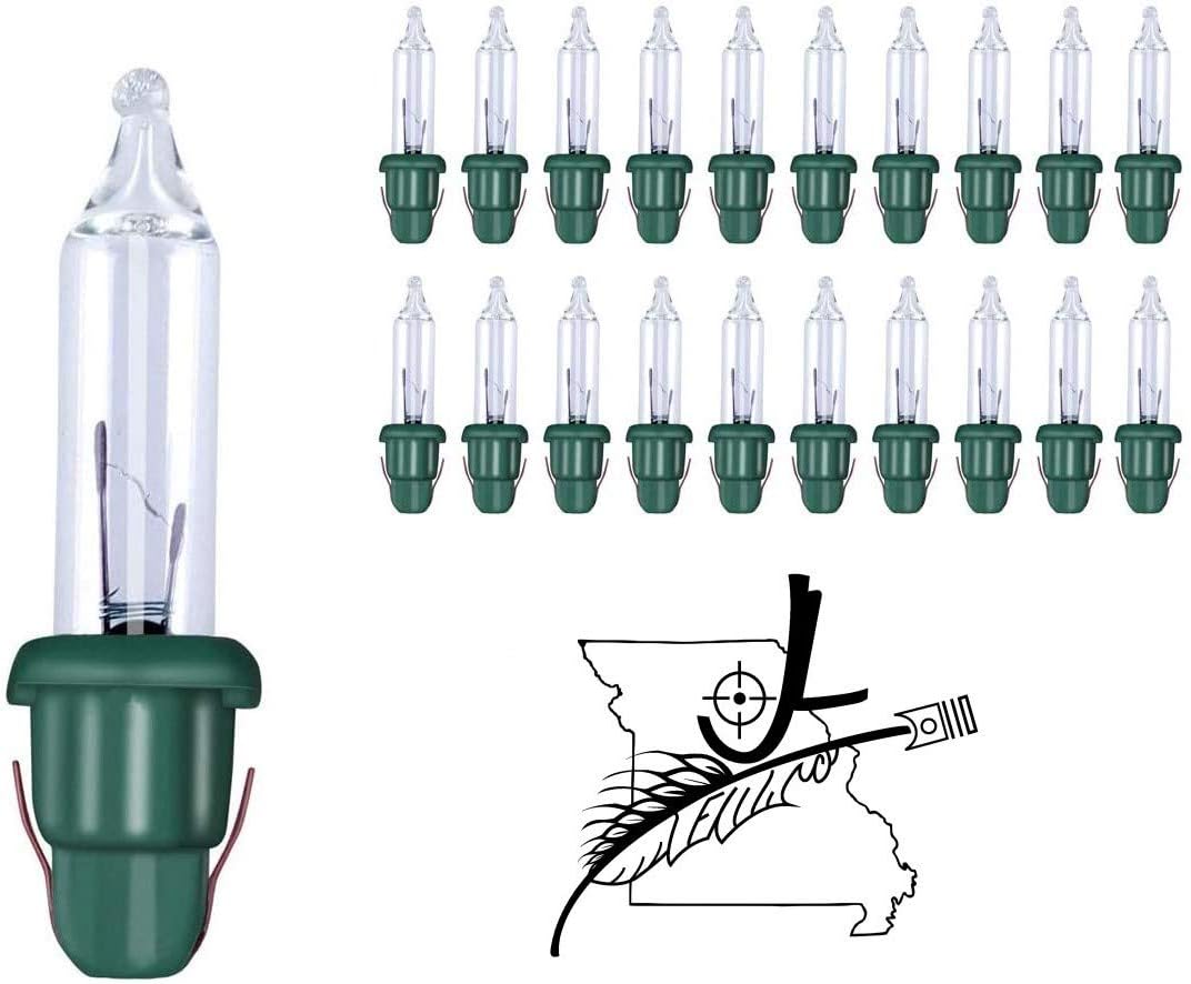 GE 20x Mini 2.5 Volt Clear Christmas Light Bulbs Replacement Tree Lights Indoor or Outdoor by JL Missouri Parts