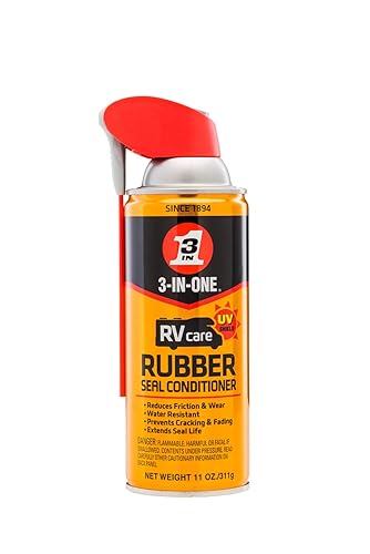 Miniatura 2 de 3-IN-ONE RVcare - Lubricante de silicona deslizante con spray de popote inteligente de 2 vías, 11 onzas y acondicionador de sello de goma RVcare con