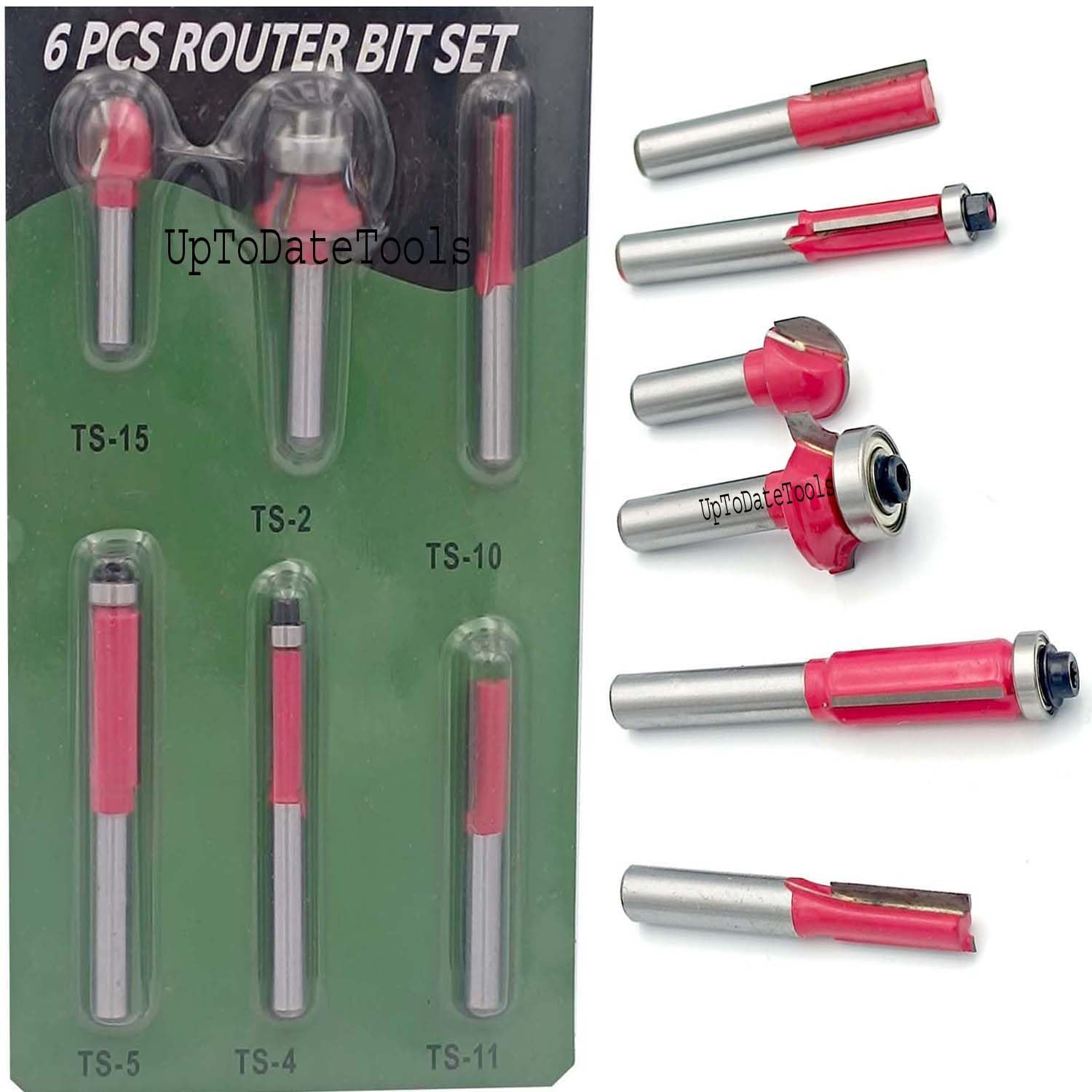 Router Bits Set 6 Pcs Multi Shape for Router/Trimmer Specially Designed for Wood Working (6.35mm Shank)-image-27