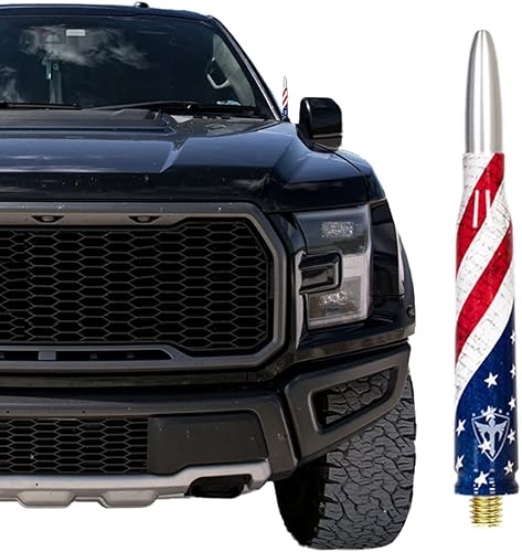 Alpha Defense - Antena universal para camión de estilo redondo, de aluminio resistente a la corrosión, 5.5 pulgadas, compatible con Jeep Wrangler +