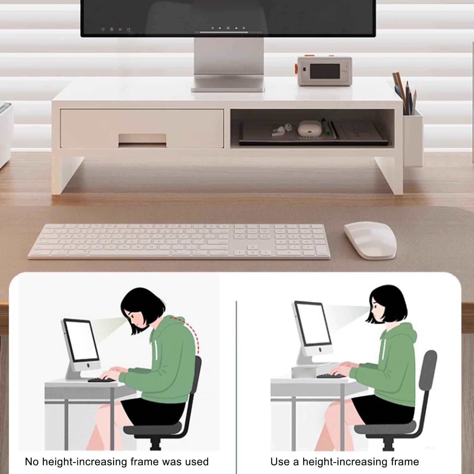 Plataforma Para Monitor Soporte Ergonómico Robusto Y Extensible