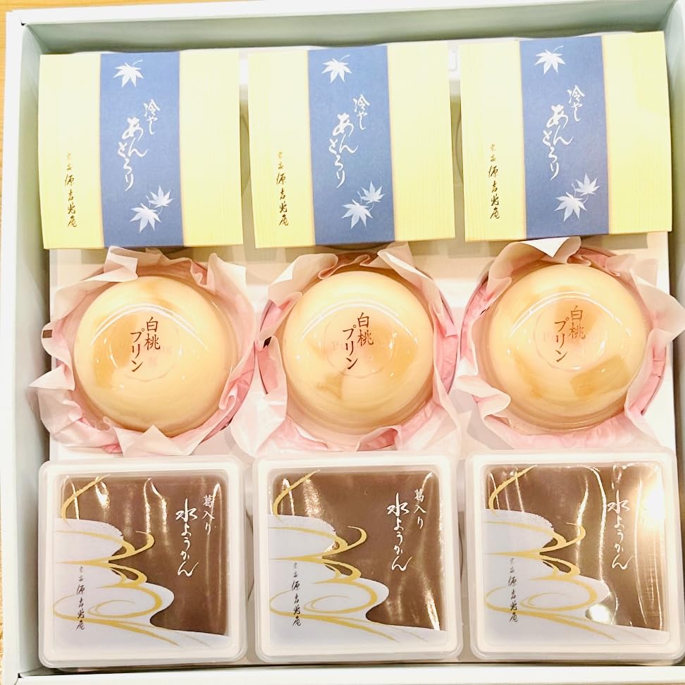 Amazon | 源吉兆庵 冷やしあんとろり葛入り水ようかん詰合せ9個入